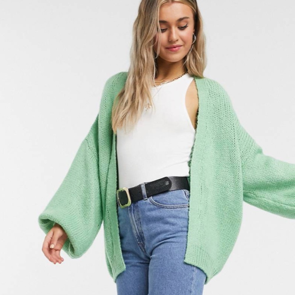 ASOS DESIGN oversize cardigan in green